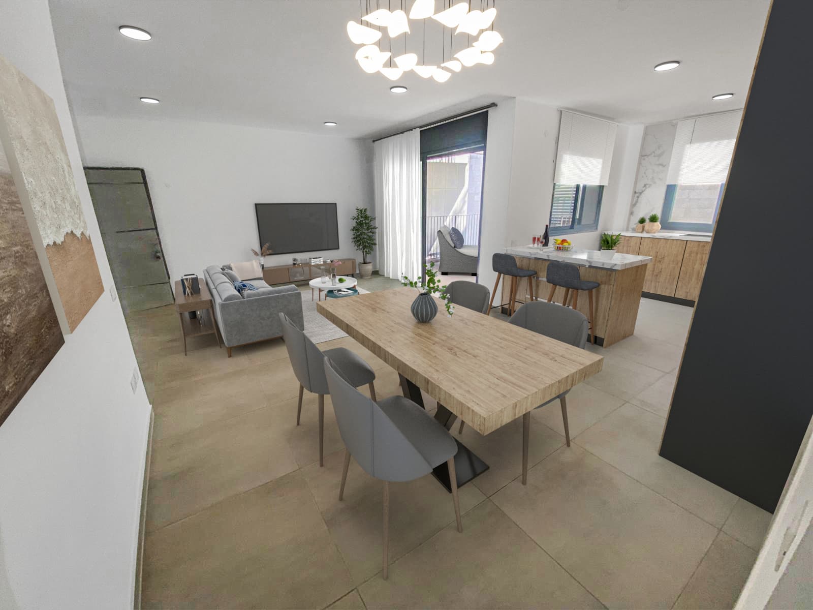 הדמיה דיגיטלית שמראה איך הנכס ייראה בסוף התהליך.